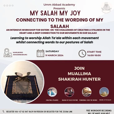 Original Academy artwork for My Salaah My Joy